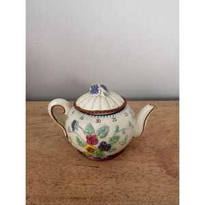 Vintage Mid-Century Floral Teapot Kitchen Timer
